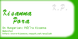kisanna pora business card